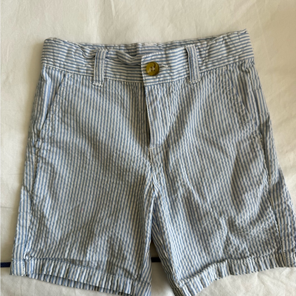 Janie and Jack Blue and White Striped Shorts